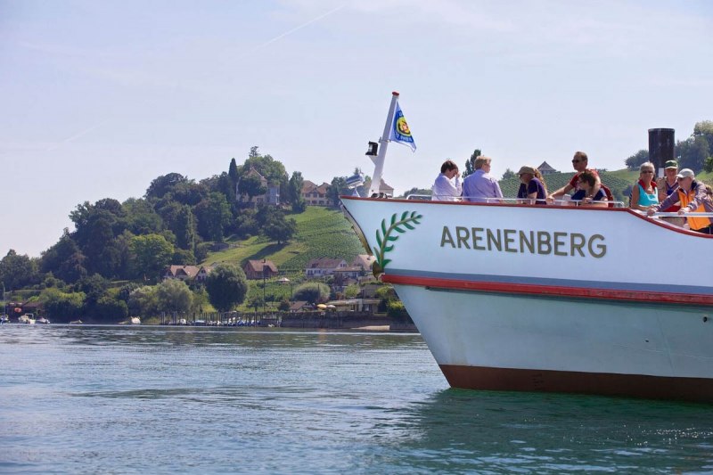 Die MS Arenenberg auf dem Rhein