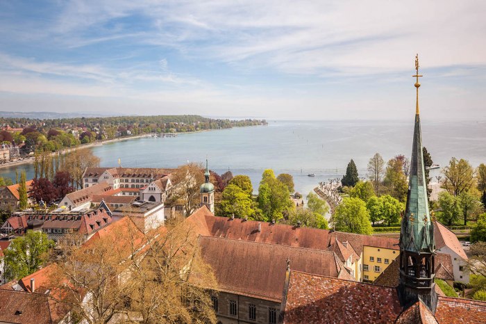 Fantastic view from the Konstanz cathedral over Lake Constance