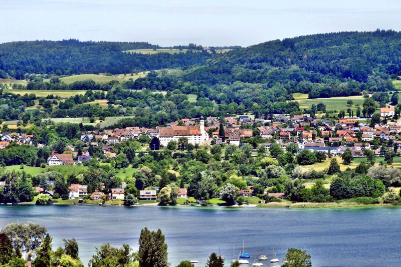 Panorama von Öhningen am Bodensee