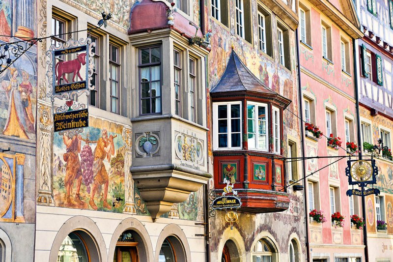 Bunte Fassade in Stein am Rhein