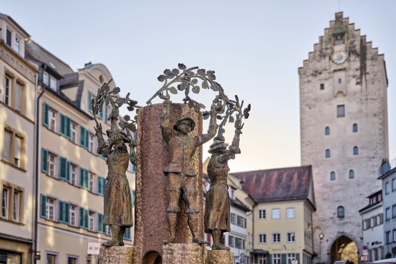 Der Rutenbrunnen in Ravensburg.