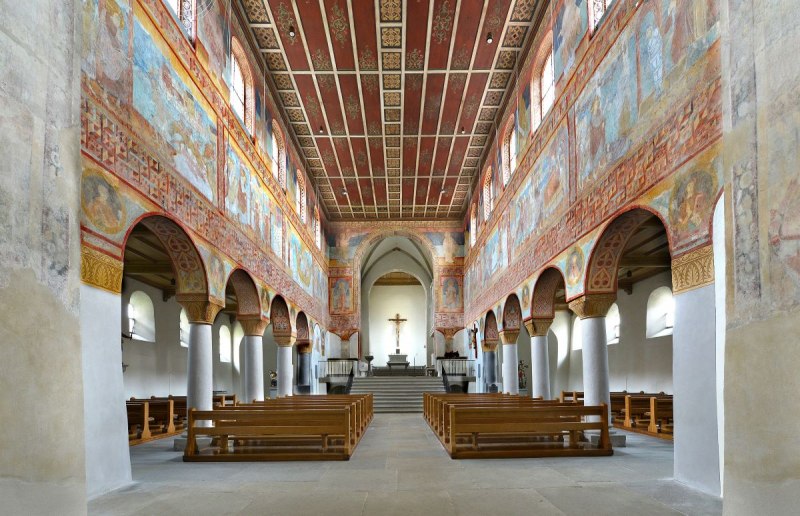 Die berühmten Wandmalereien in der Kirche St. Georg.
